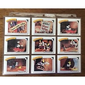 Disney Favorite Stories Brave Little Tailor Complete 9 Card Set NM Mickey Minnie